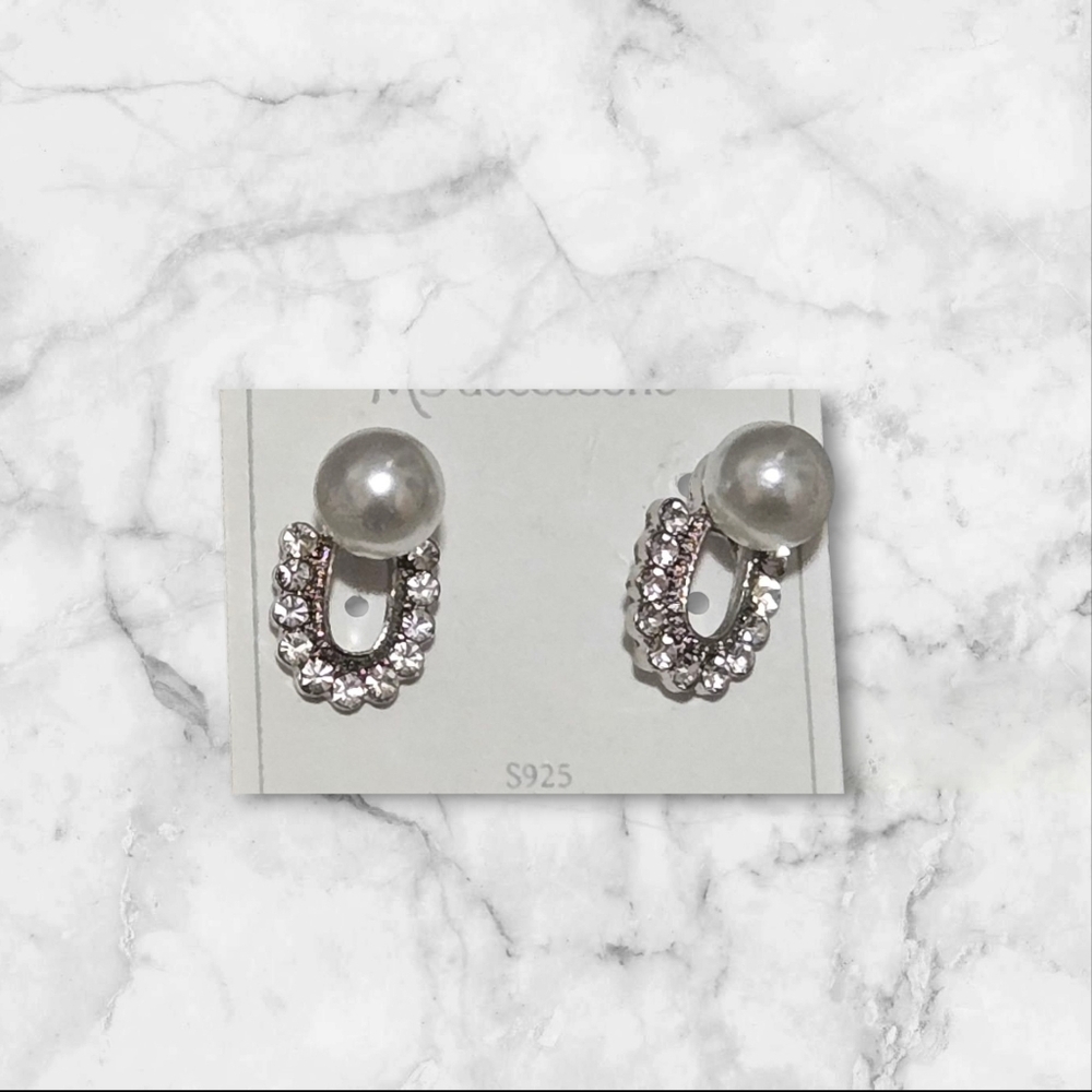 Elegant Silver Pearl Earrings